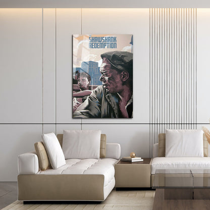 Flex Designs Metal Poster The Shawshank Redemption Minimalist 16 x 24" Home Goods - Movie 1994 Movie Metal Poster