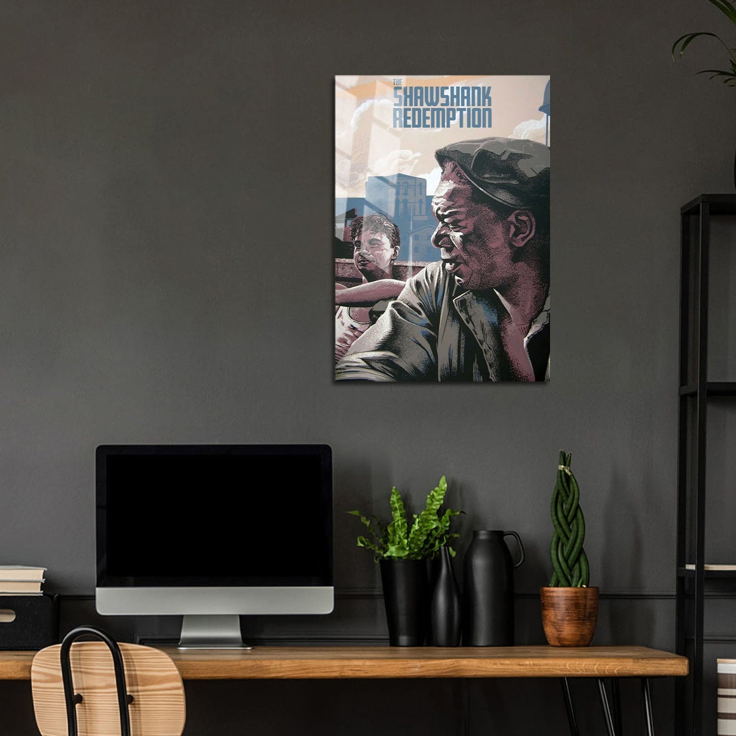 Flex Designs Metal Poster The Shawshank Redemption Minimalist 5 x 7" Home Goods - Movie 1994 Movie Metal Poster