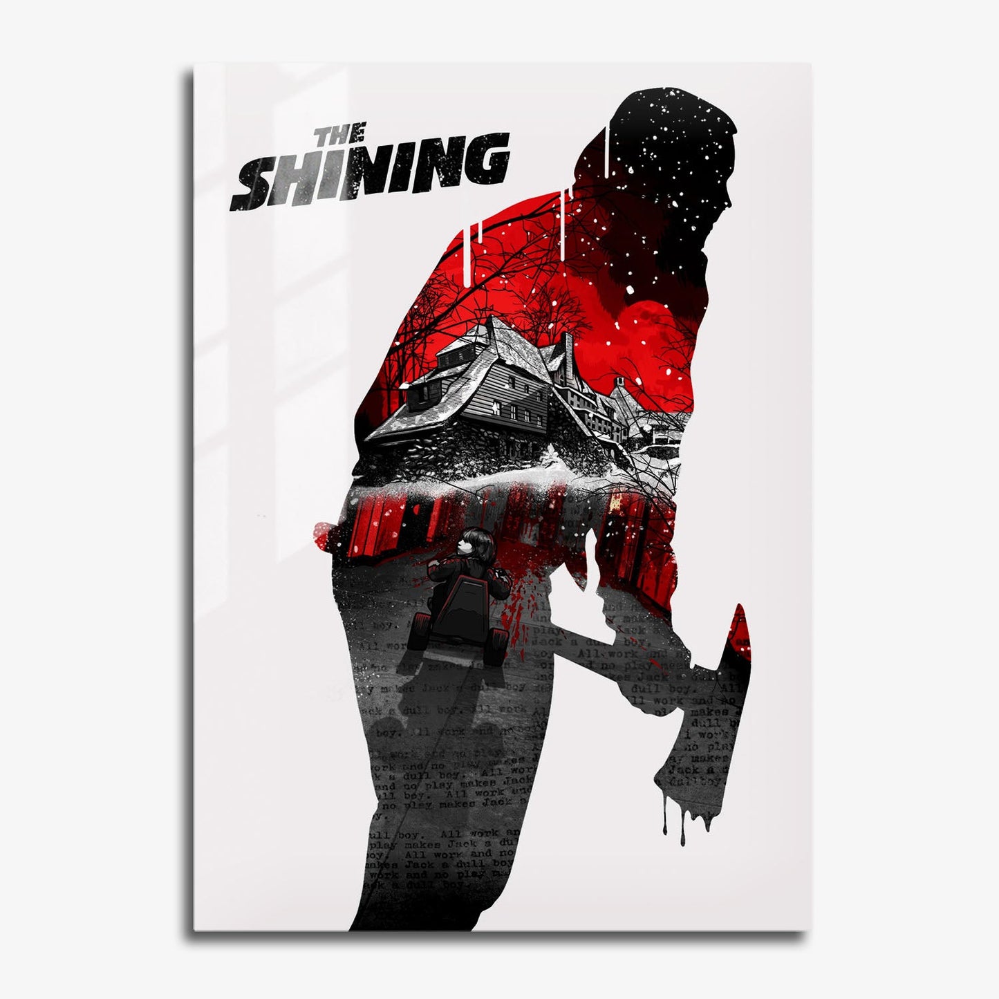 Flex Designs Metal Poster The Shining Teaser 11 x 17" Home Goods - Movie 1980 Movie Metal Poster