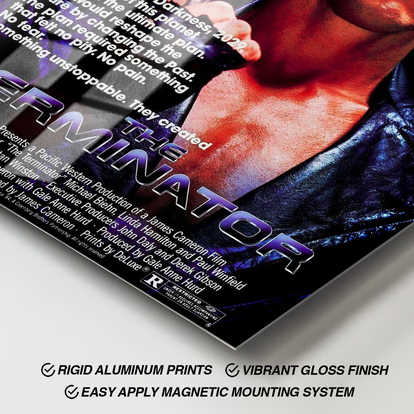 Flex Designs Metal Poster The Terminator Original 11 x 17" Home Goods - Movie 1984 Movie Metal Poster