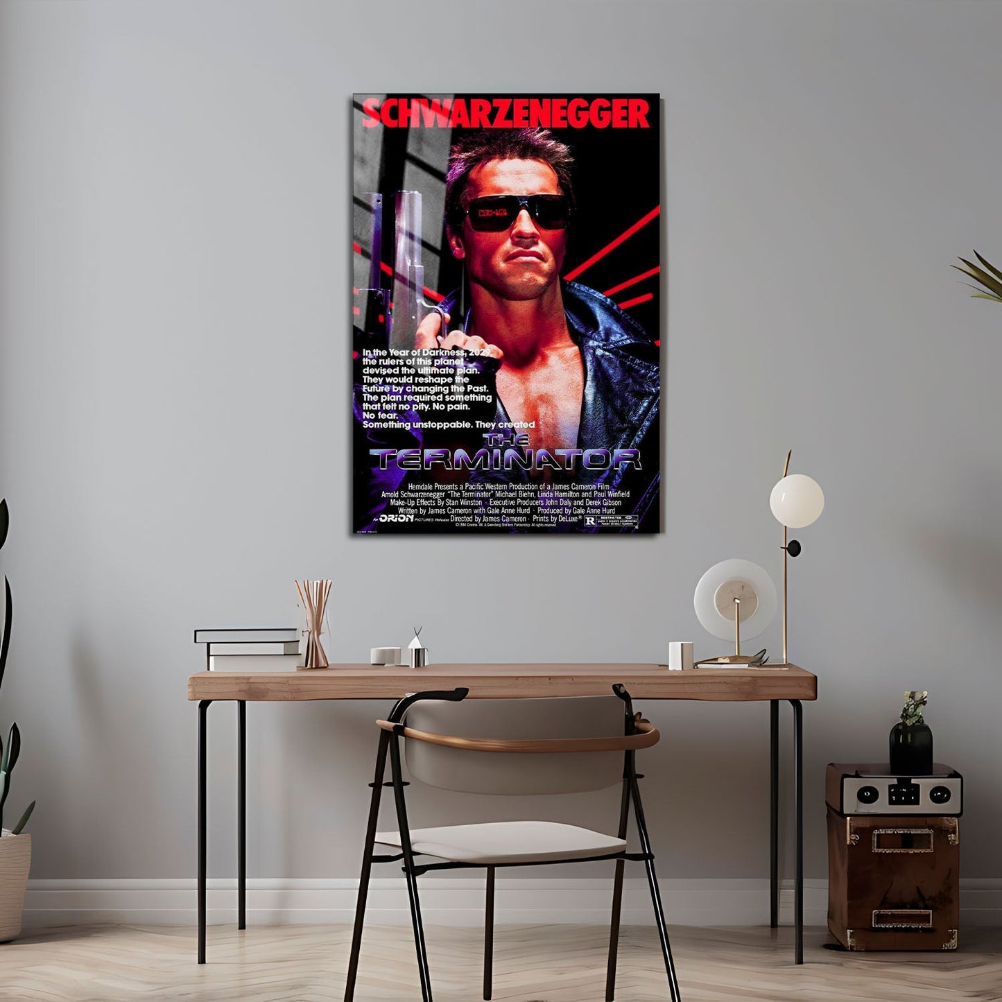 Flex Designs Metal Poster The Terminator Original 24 x 36" Home Goods - Movie 1984 Movie Metal Poster