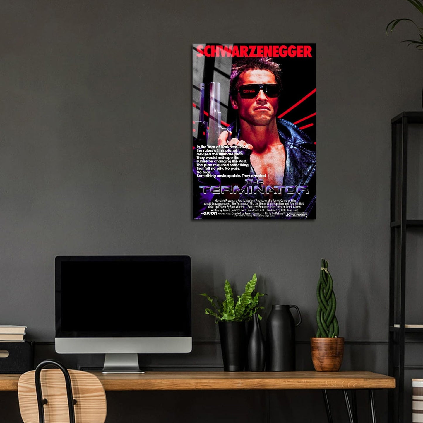 Flex Designs Metal Poster The Terminator Original 5 x 7" Home Goods - Movie 1984 Movie Metal Poster