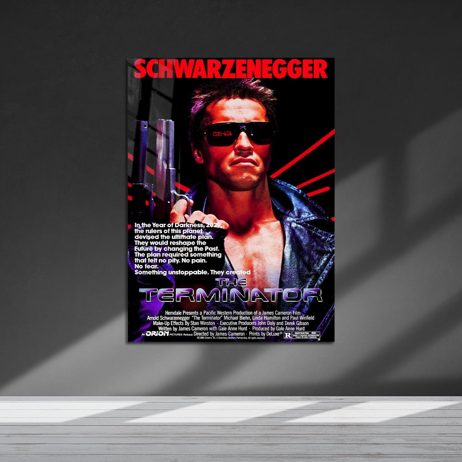 Flex Designs Metal Poster The Terminator Original 5 x 7" Home Goods - Movie 1984 Movie Metal Poster