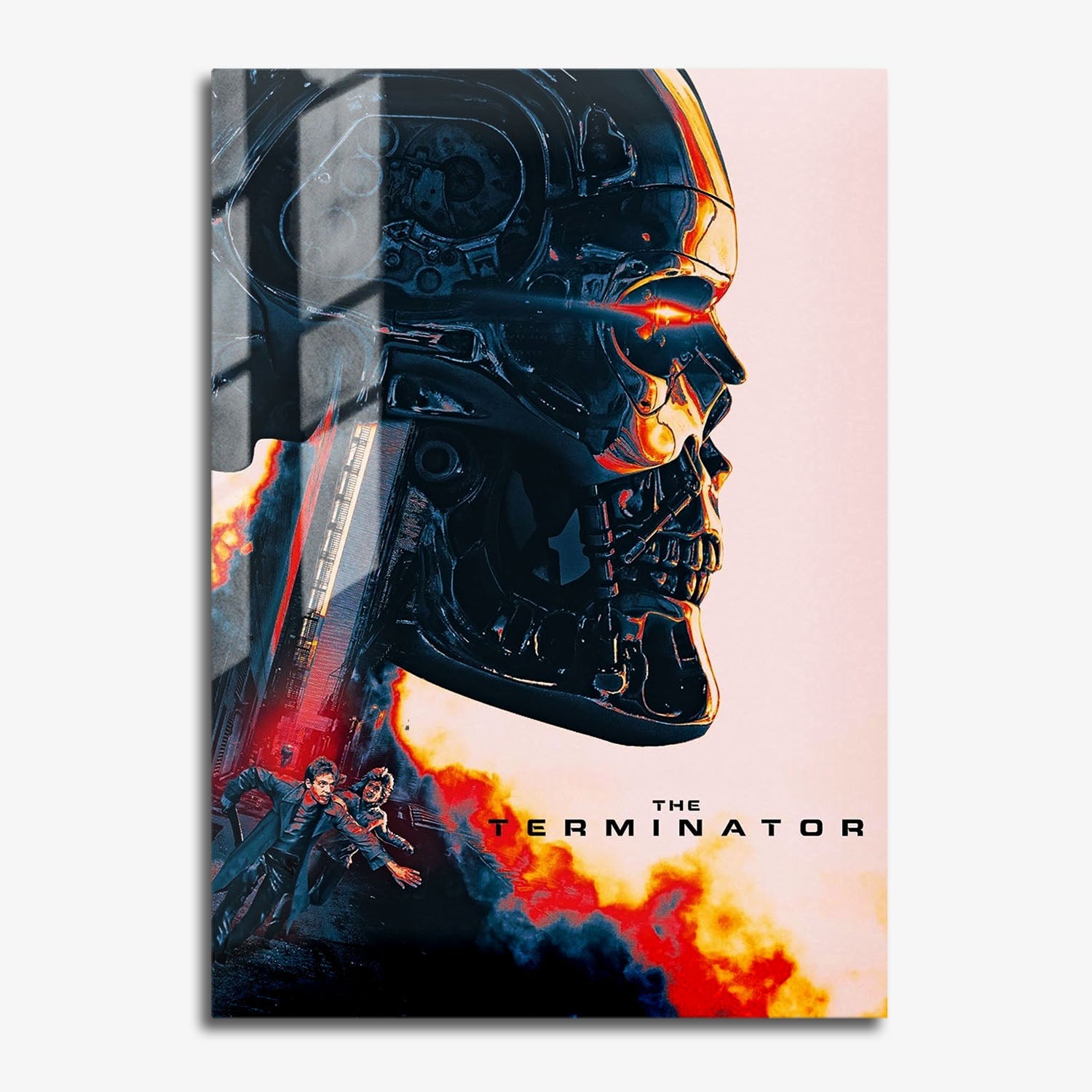 Flex Designs Metal Poster The Terminator Teaser 11 x 17" Home Goods - Movie 1984 Movie Metal Poster
