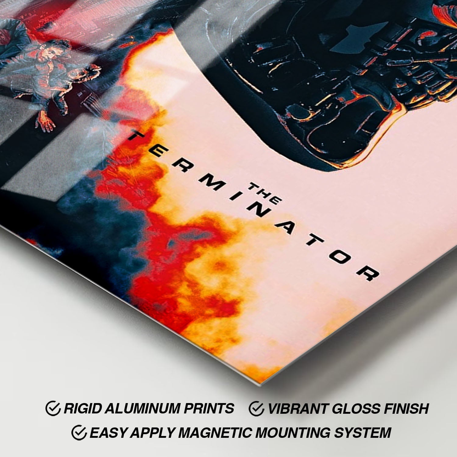 Flex Designs Metal Poster The Terminator Teaser 11 x 17" Home Goods - Movie 1984 Movie Metal Poster