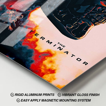 Flex Designs Metal Poster The Terminator Teaser 11 x 17" Home Goods - Movie 1984 Movie Metal Poster