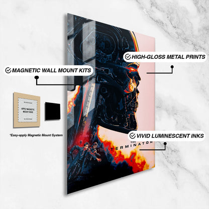 Flex Designs Metal Poster The Terminator Teaser 16 x 24" Home Goods - Movie 1984 Movie Metal Poster