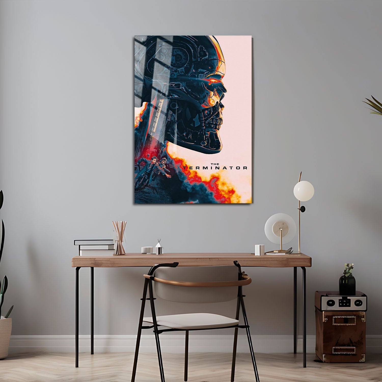 Flex Designs Metal Poster The Terminator Teaser 24 x 36" Home Goods - Movie 1984 Movie Metal Poster