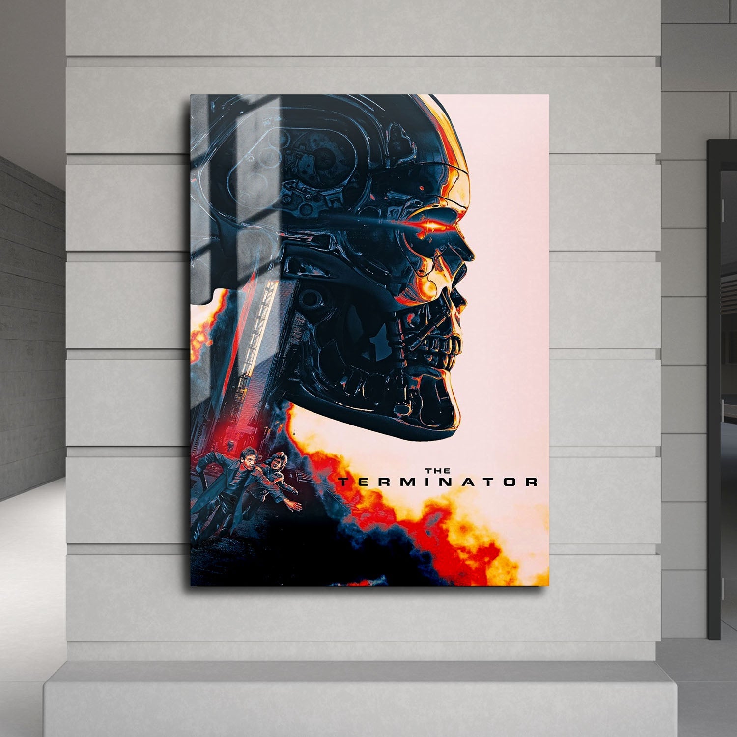 Flex Designs Metal Poster The Terminator Teaser 24 x 36" Home Goods - Movie 1984 Movie Metal Poster