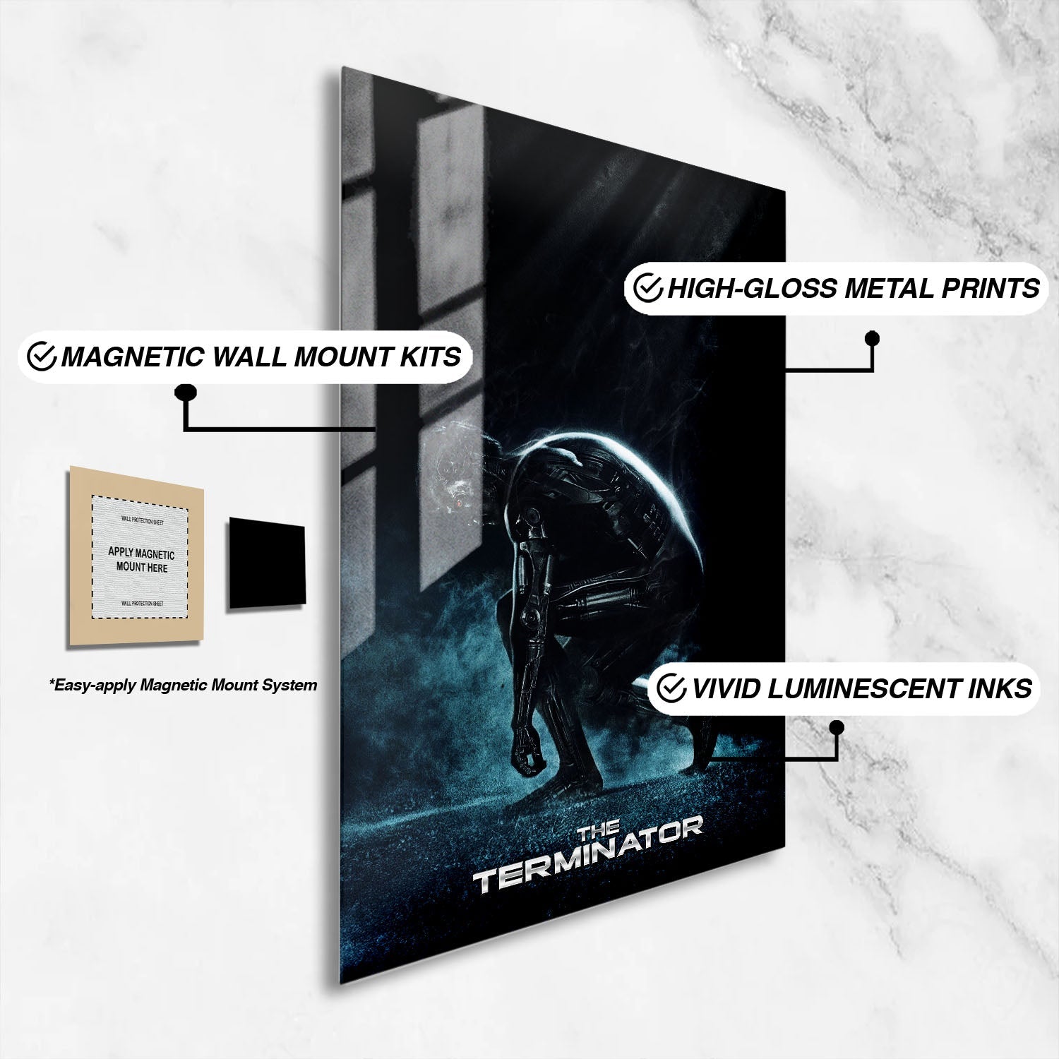 Flex Designs Metal Poster The Termintor Final 16 x 24" Home Goods - Movie 1984 Movie Metal Poster