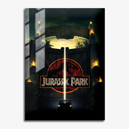 Flex Designs Metal Poster Welcome to Jurassic Park 11 x 17" Home Goods - Movie 1993 Movie Metal Poster