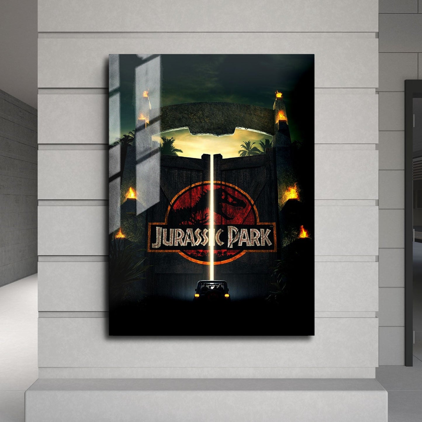 Flex Designs Metal Poster Welcome to Jurassic Park 24 x 36" Home Goods - Movie 1993 Movie Metal Poster