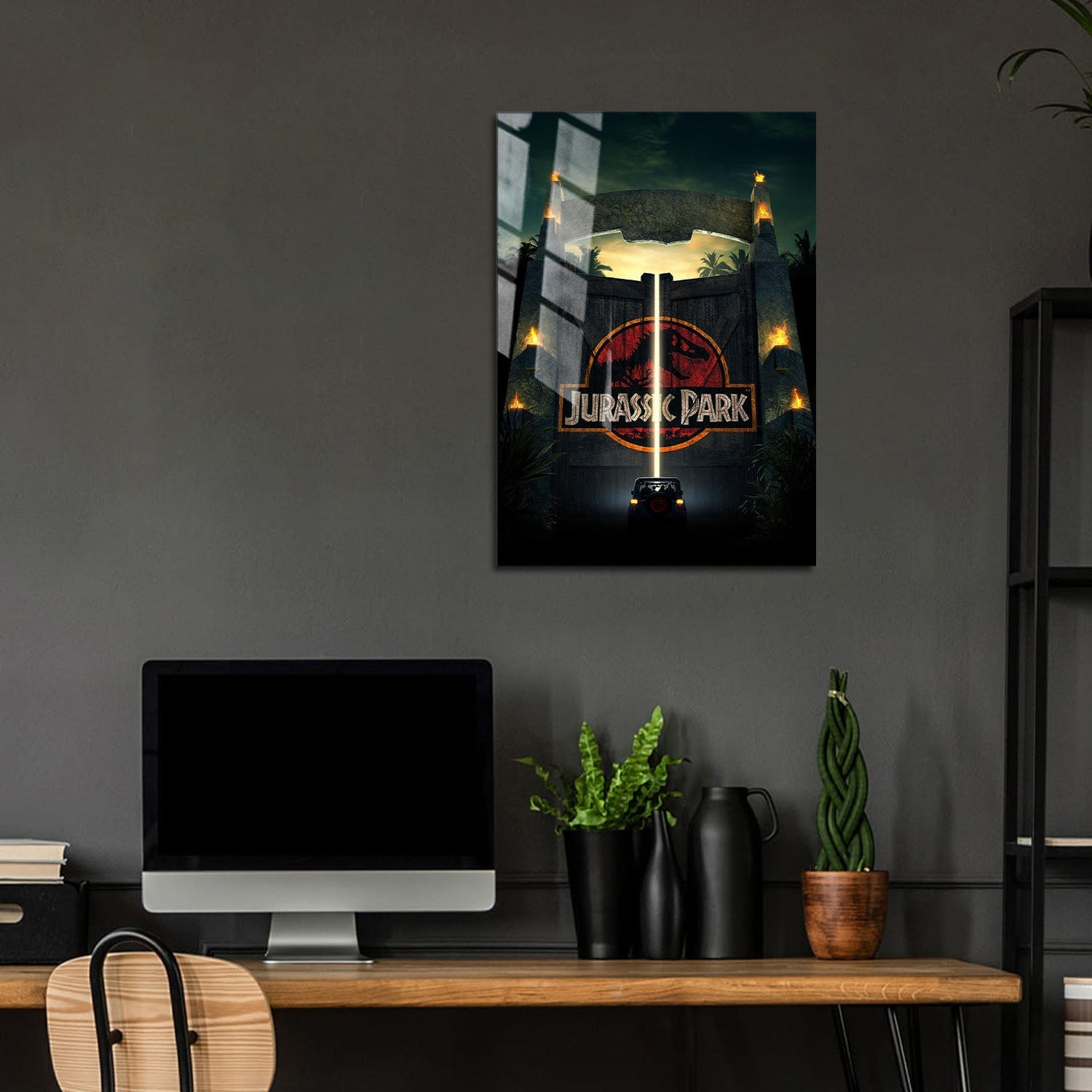 Flex Designs Metal Poster Welcome to Jurassic Park 5 x 7" Home Goods - Movie 1993 Movie Metal Poster