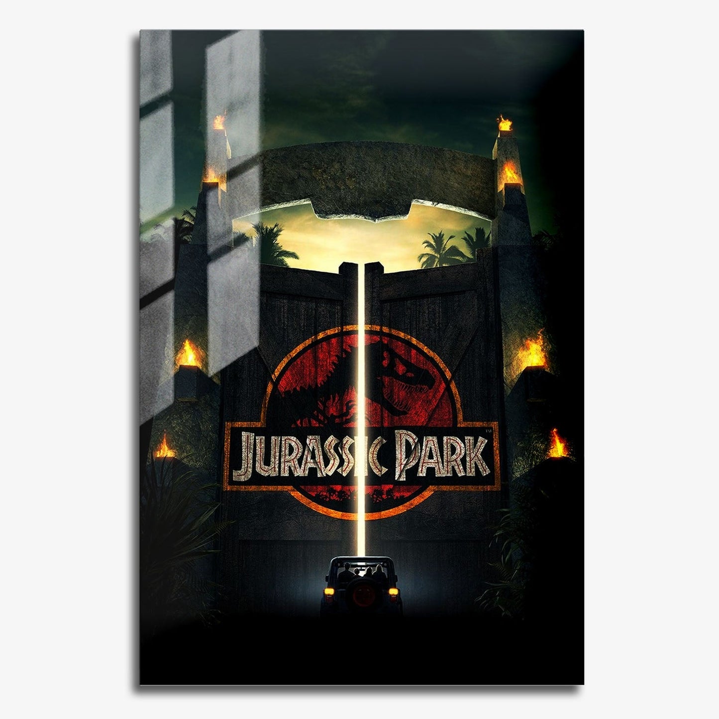 Flex Designs Metal Poster Welcome to Jurassic Park 11 x 17" Home Goods - Movie 1993 Movie Metal Poster