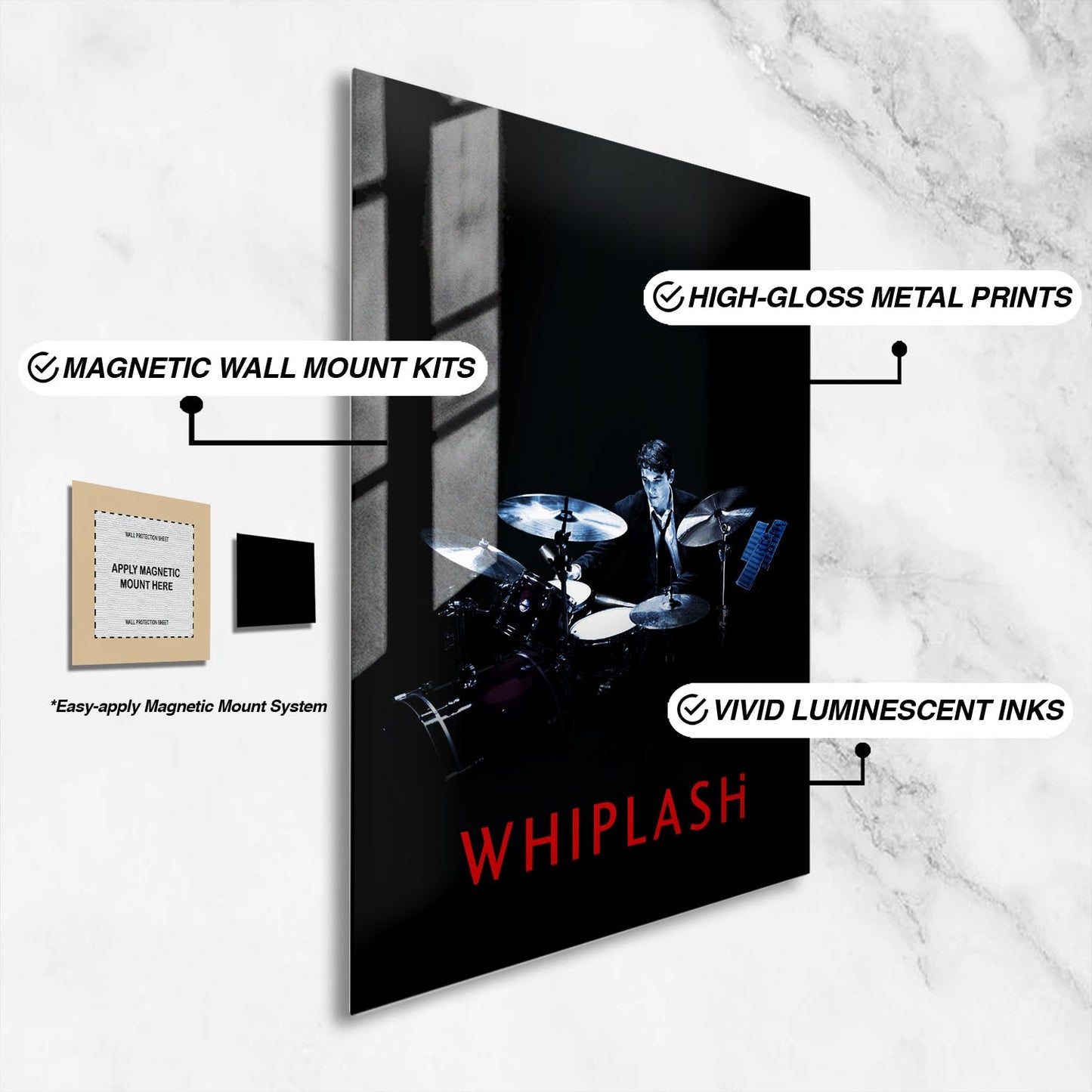 Flex Designs Metal Poster Whiplash 16 x 24" Home Goods - Movie 2014 Movie Metal Poster