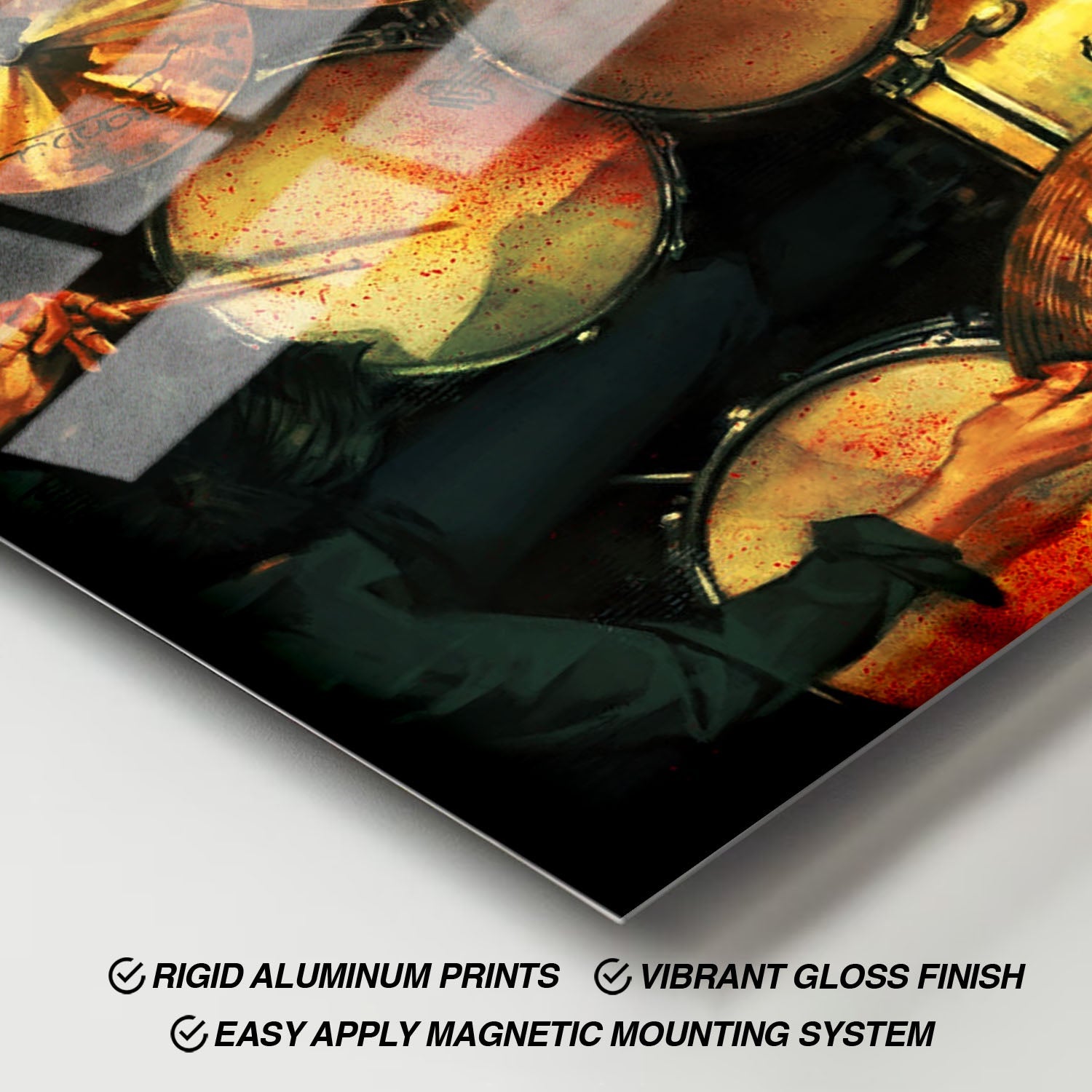 Flex Designs Metal Poster Whiplash Drums 11 x 17" Home Goods - Movie 2014 Movie Metal Poster