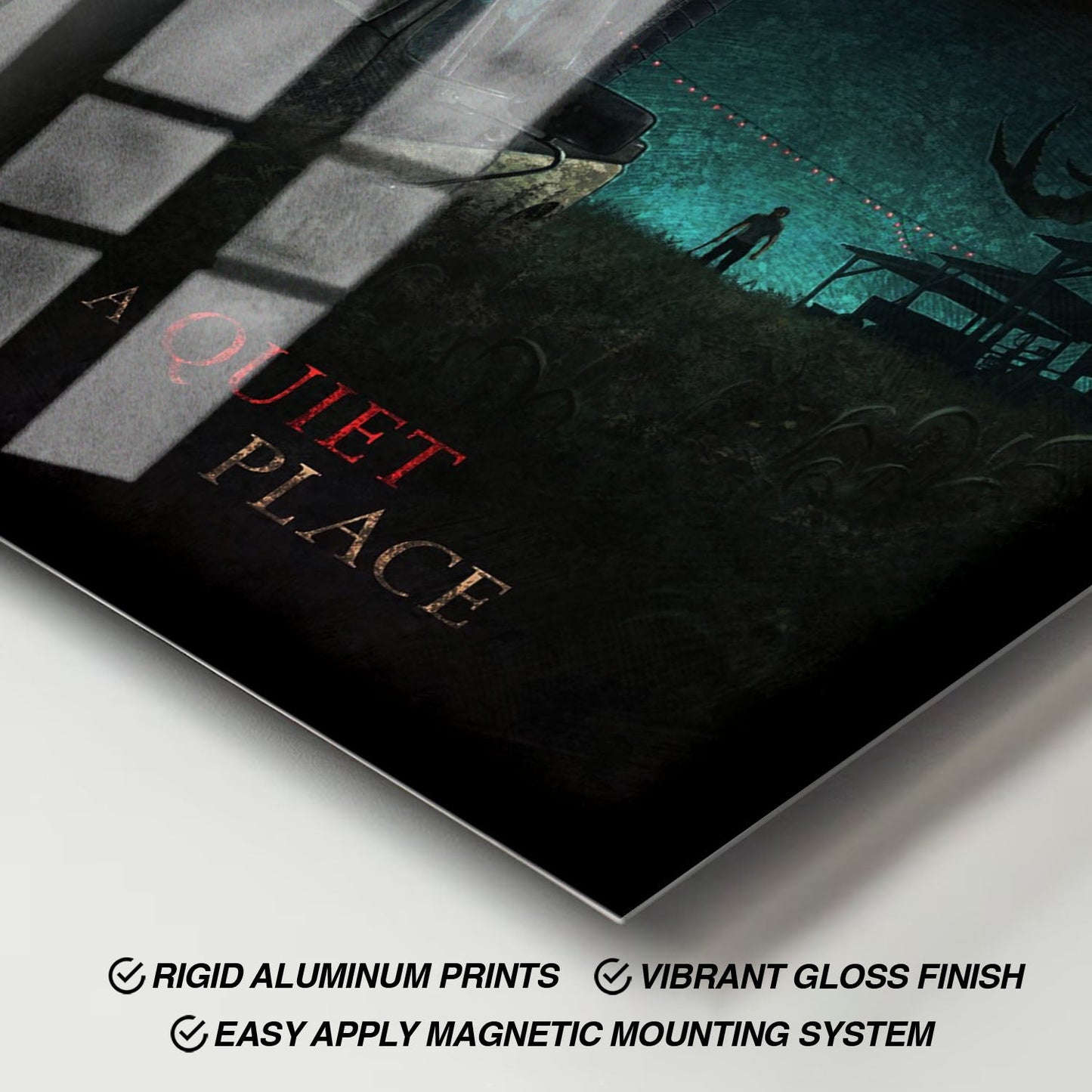 Flex Designs Metal Poster A Quiet Place Cartoon 11 x 17" Home Goods - Movie 2018 Movie Metal Poster