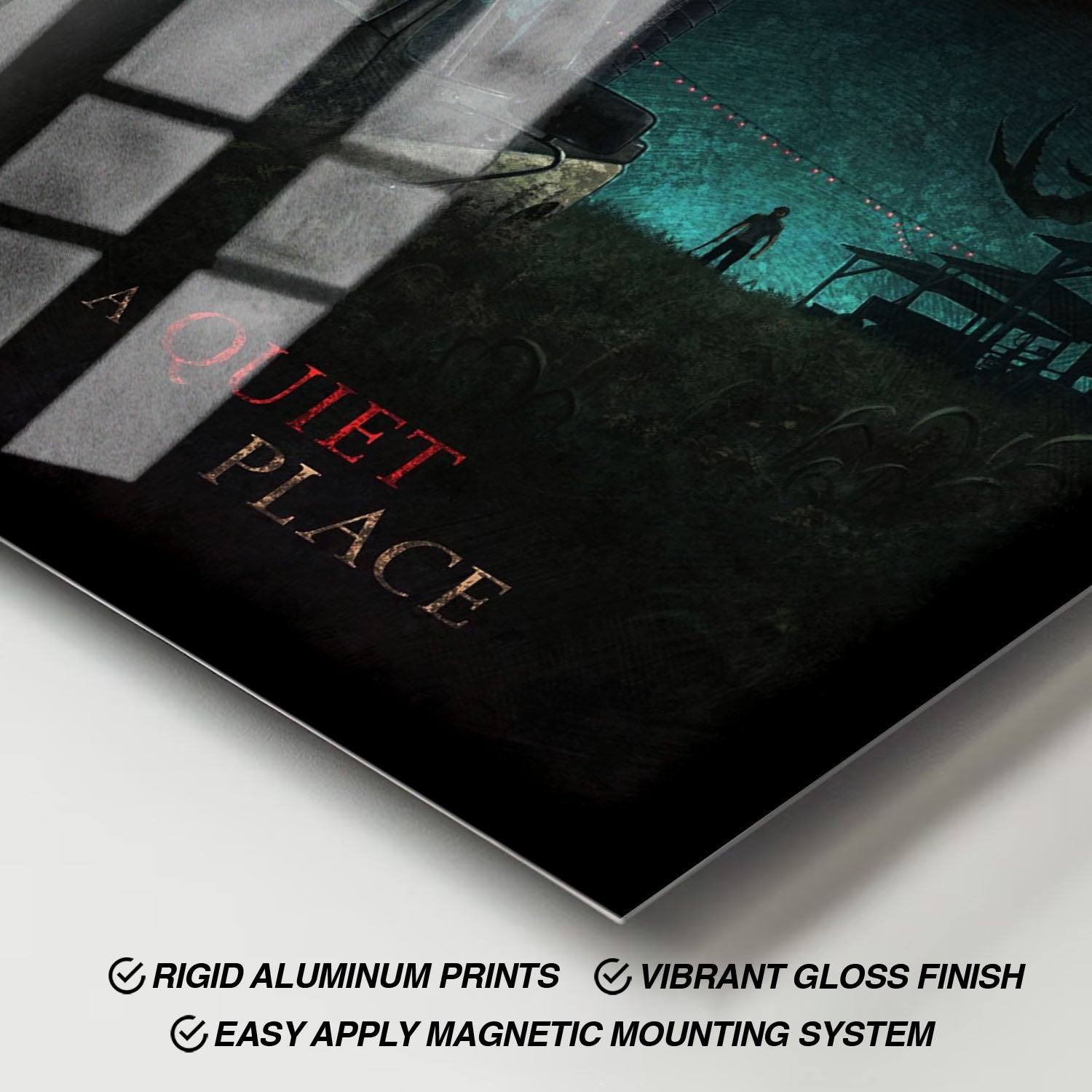 Flex Designs Metal Poster A Quiet Place Cartoon 11 x 17" Home Goods - Movie 2018 Movie Metal Poster