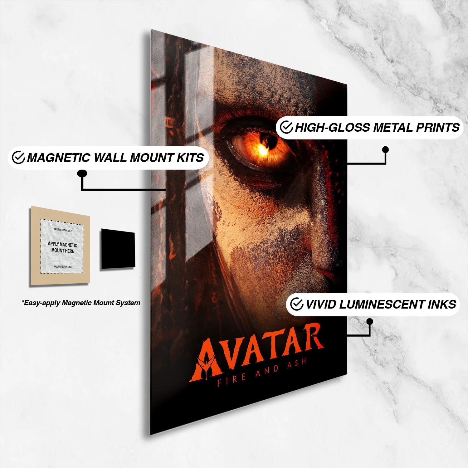 Flex Designs Metal Poster Avatar Fire and Ash Cover 16 x 24" Home Goods - Movie 2009 Movie Metal Poster
