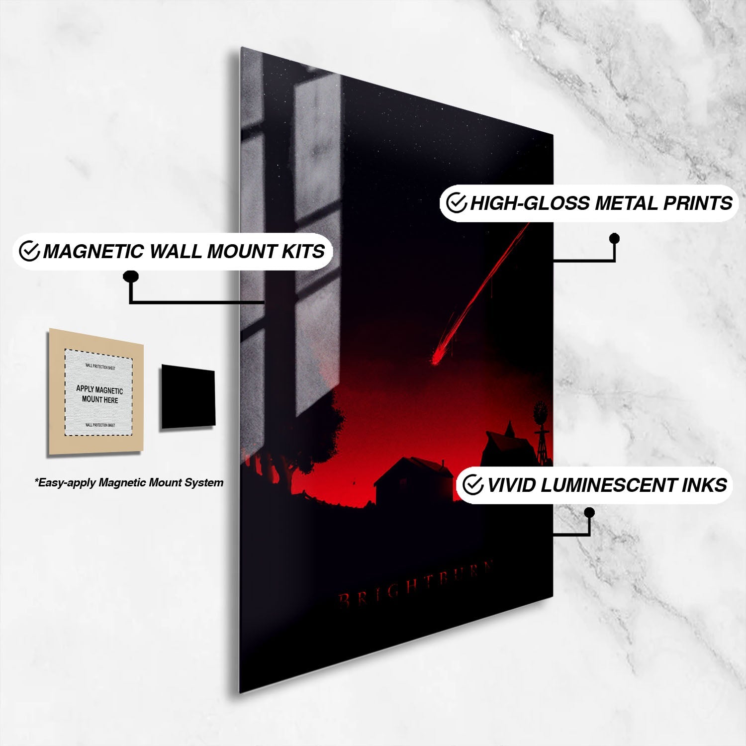 Flex Designs Metal Poster Brightburn Alternate 16 x 24" Home Goods - Movie 2019 Movie Metal Poster