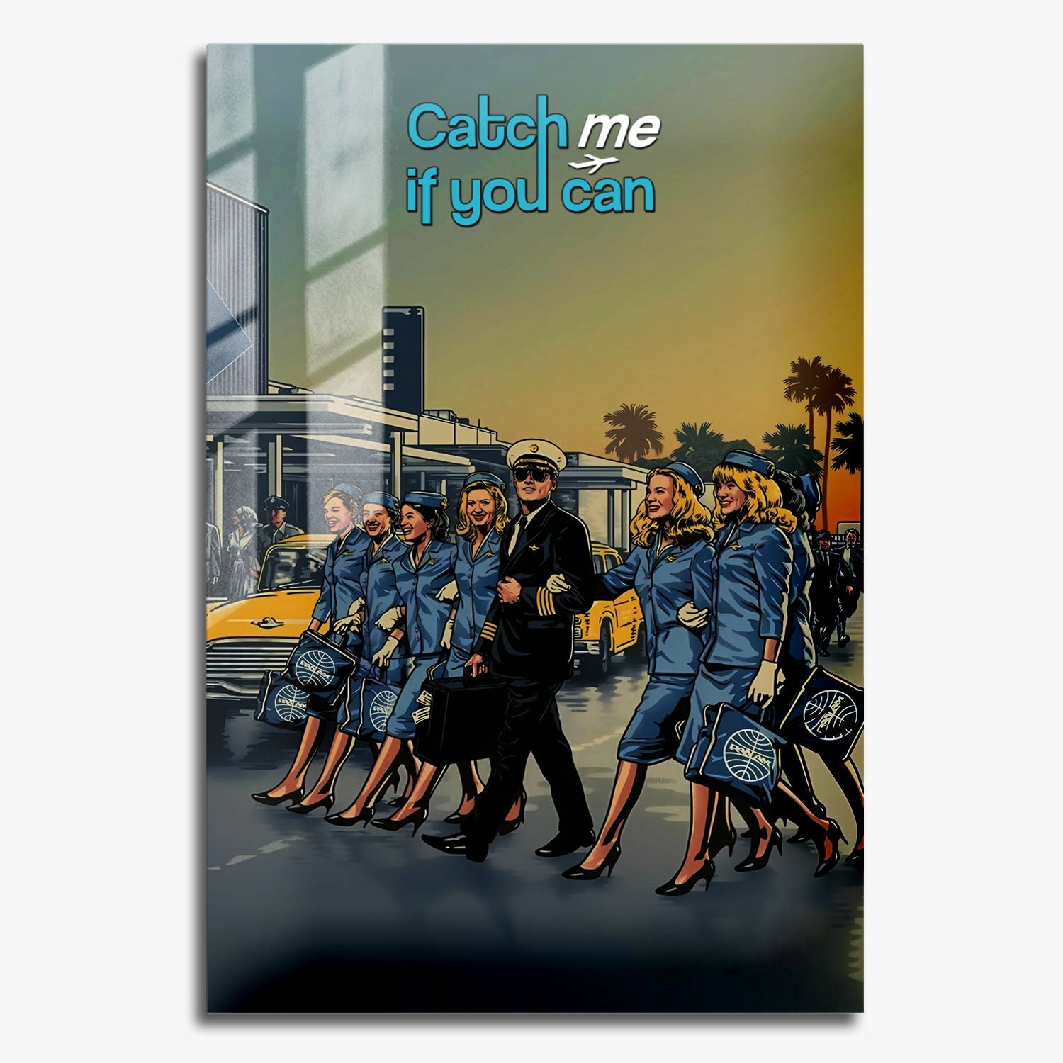 Flex Designs Metal Poster Catch Me If You Can Cartoon 11 x 17" Home Goods - Movie 2002 Movie Metal Poster