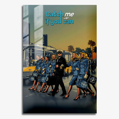 Flex Designs Metal Poster Catch Me If You Can Cartoon 11 x 17" Home Goods - Movie 2002 Movie Metal Poster