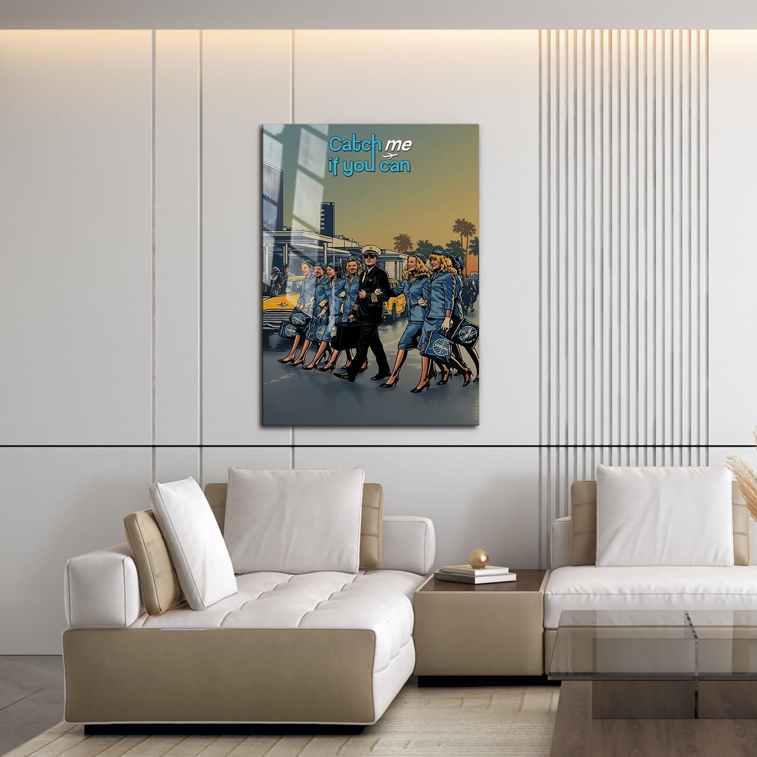 Flex Designs Metal Poster Catch Me If You Can Cartoon 16 x 24" Home Goods - Movie 2002 Movie Metal Poster