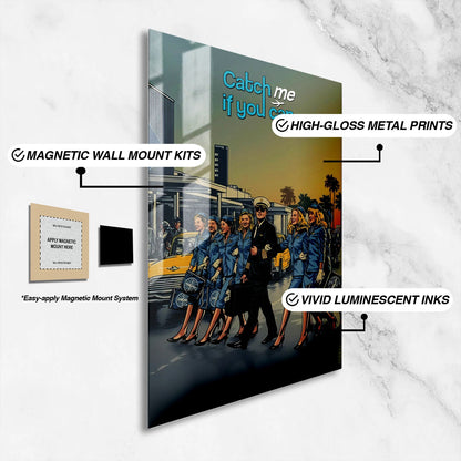 Flex Designs Metal Poster Catch Me If You Can Cartoon 16 x 24" Home Goods - Movie 2002 Movie Metal Poster