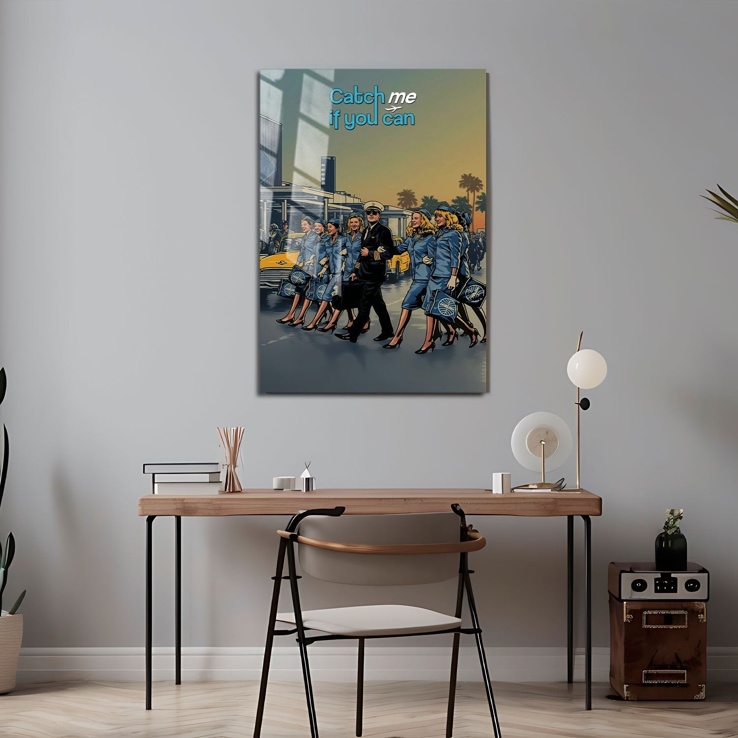 Flex Designs Metal Poster Catch Me If You Can Cartoon 24 x 36" Home Goods - Movie 2002 Movie Metal Poster
