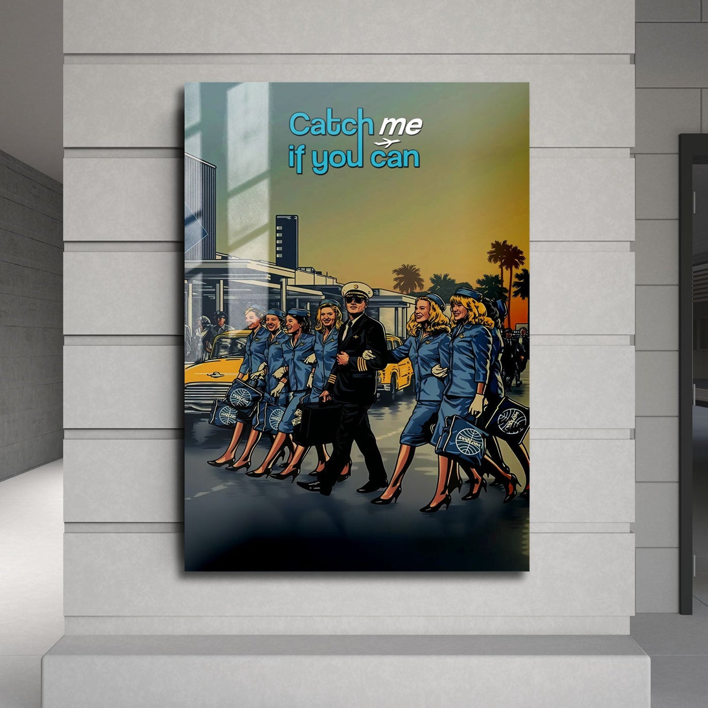 Flex Designs Metal Poster Catch Me If You Can Cartoon 24 x 36" Home Goods - Movie 2002 Movie Metal Poster