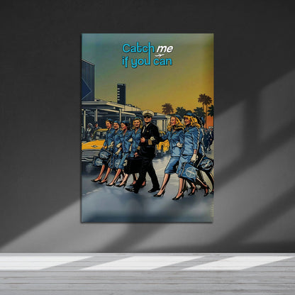 Flex Designs Metal Poster Catch Me If You Can Cartoon 5 x 7" Home Goods - Movie 2002 Movie Metal Poster