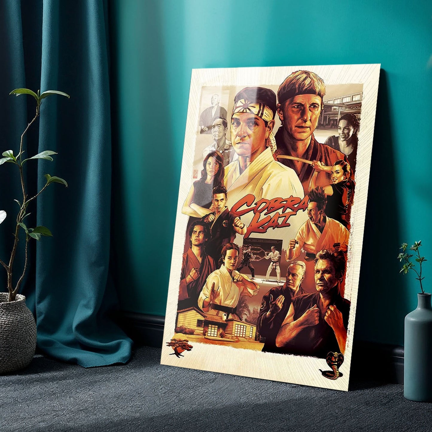 Cobra Kai Sketch TV Show Metal Poster
