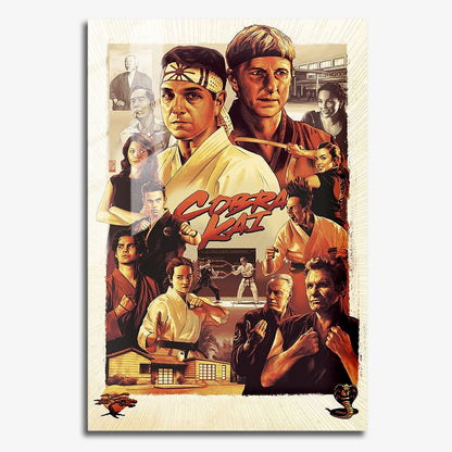 Flex Designs Metal Poster Cobra Kai Sketch 11 x 17" Home Goods - TV Show 2018 TV Show Metal Poster