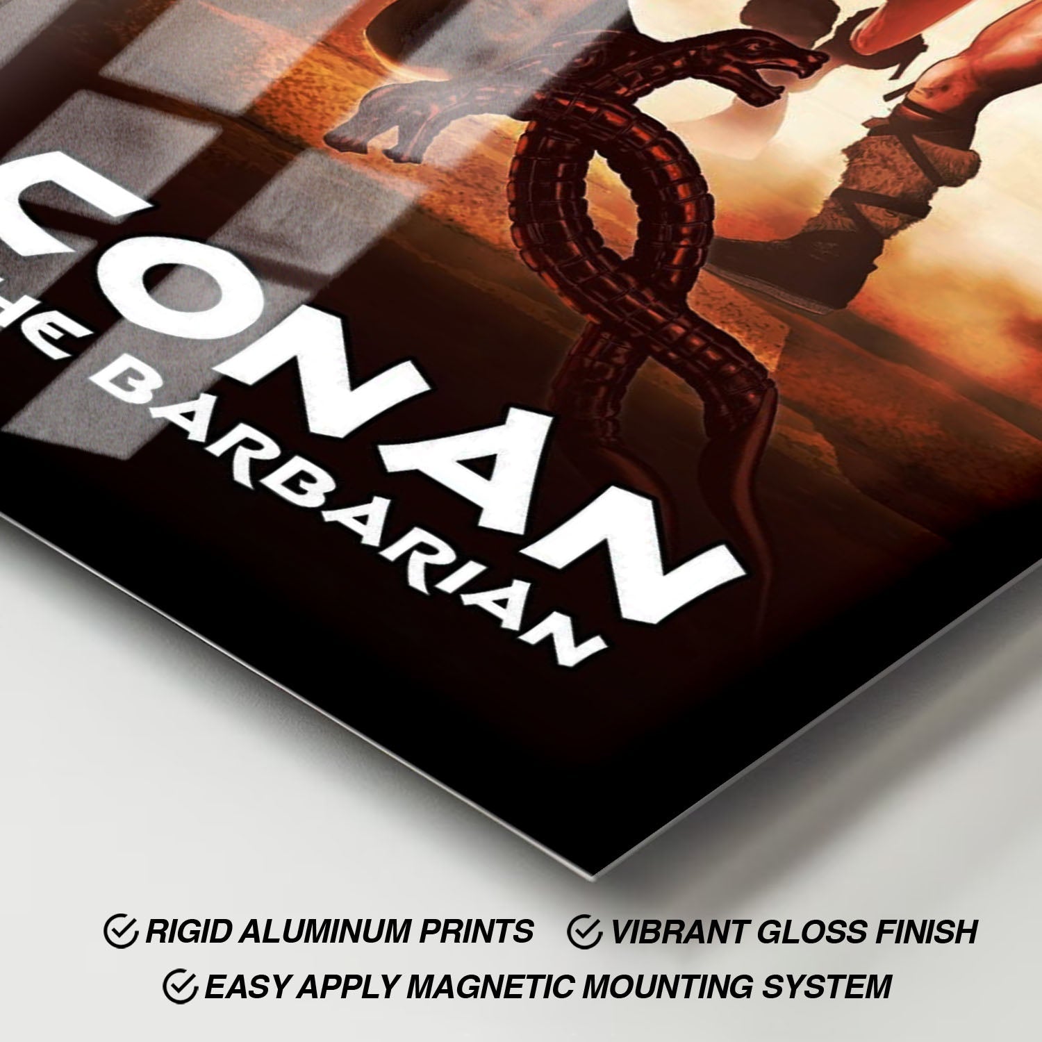 Flex Designs Metal Poster Conan the Barbarian 11 x 17" Home Goods - Movie 1982 Movie Metal Poster