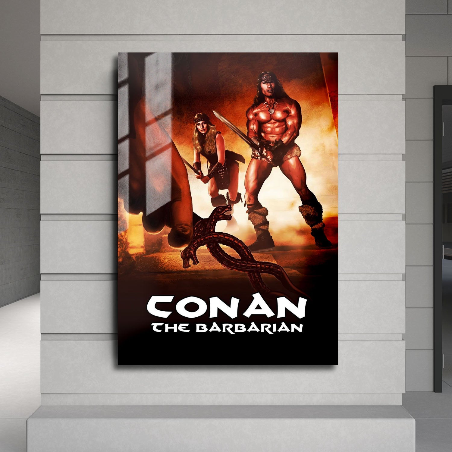 Flex Designs Metal Poster Conan the Barbarian 24 x 36" Home Goods - Movie 1982 Movie Metal Poster