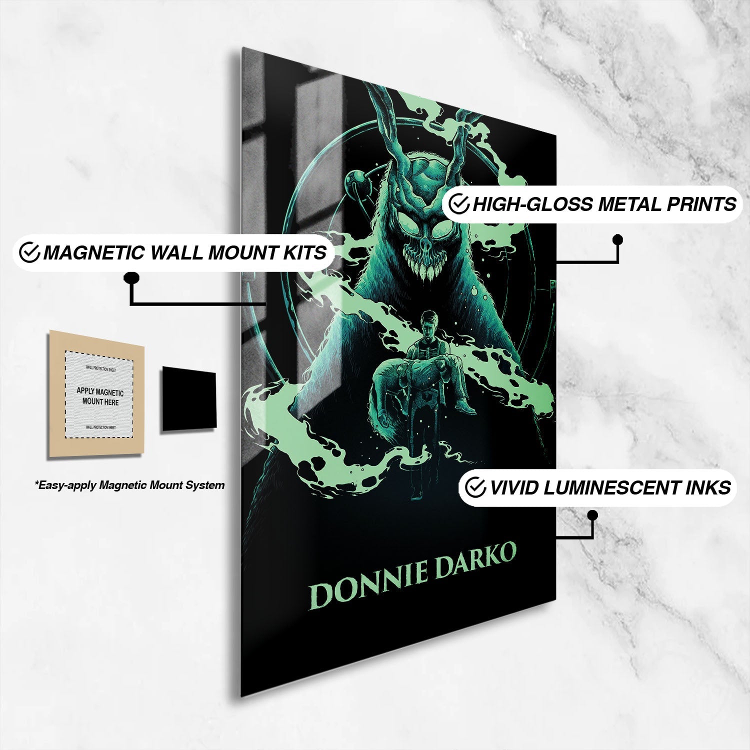 Flex Designs Metal Poster Donnie Darko Sketch 16 x 24" Home Goods - Movie 2001 Movie Metal Poster