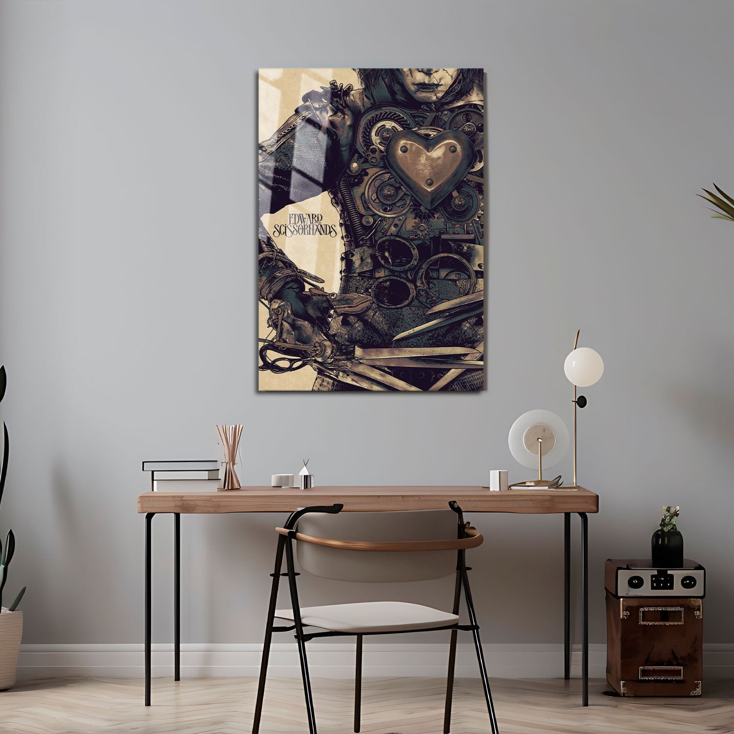 Flex Designs Metal Poster Edward Scissorhands Minimalist 24 x 36" Home Goods - Movie 1990 Movie Metal Poster
