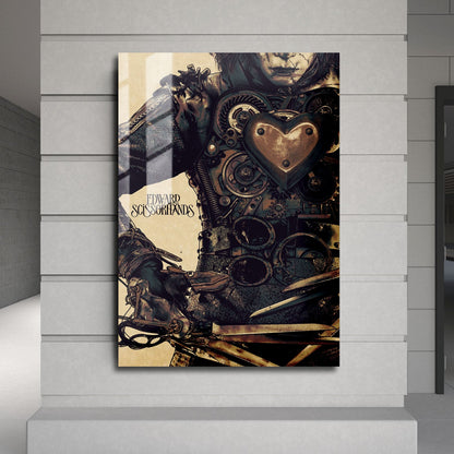 Flex Designs Metal Poster Edward Scissorhands Minimalist 24 x 36" Home Goods - Movie 1990 Movie Metal Poster