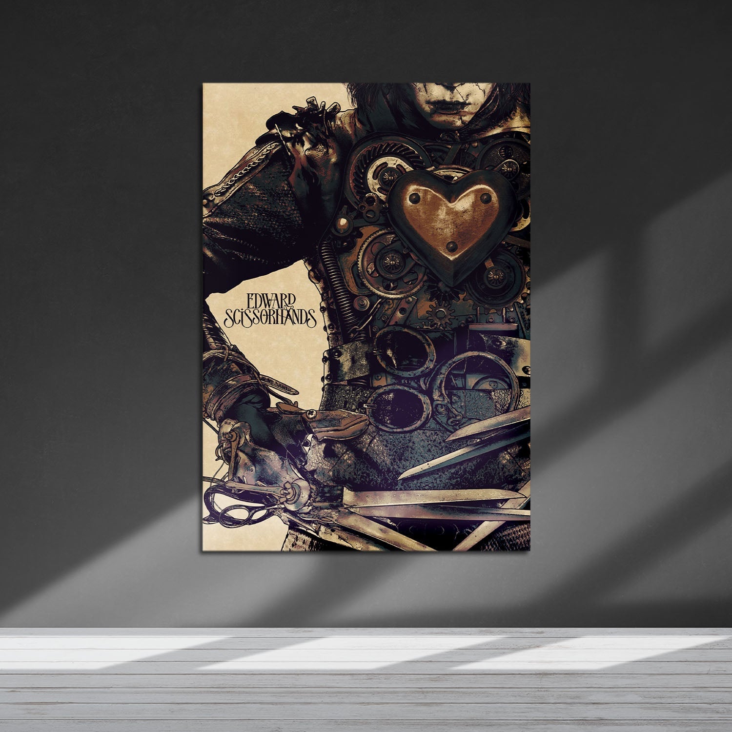 Flex Designs Metal Poster Edward Scissorhands Minimalist 5 x 7" Home Goods - Movie 1990 Movie Metal Poster
