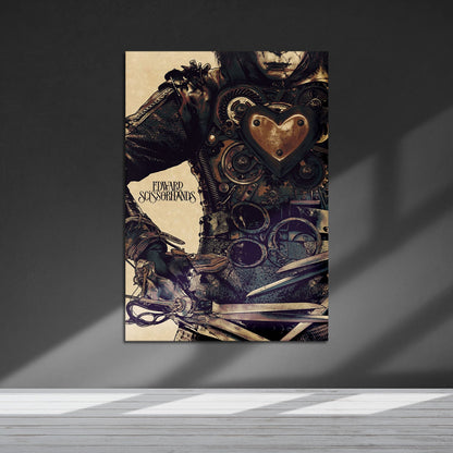 Flex Designs Metal Poster Edward Scissorhands Minimalist 5 x 7" Home Goods - Movie 1990 Movie Metal Poster
