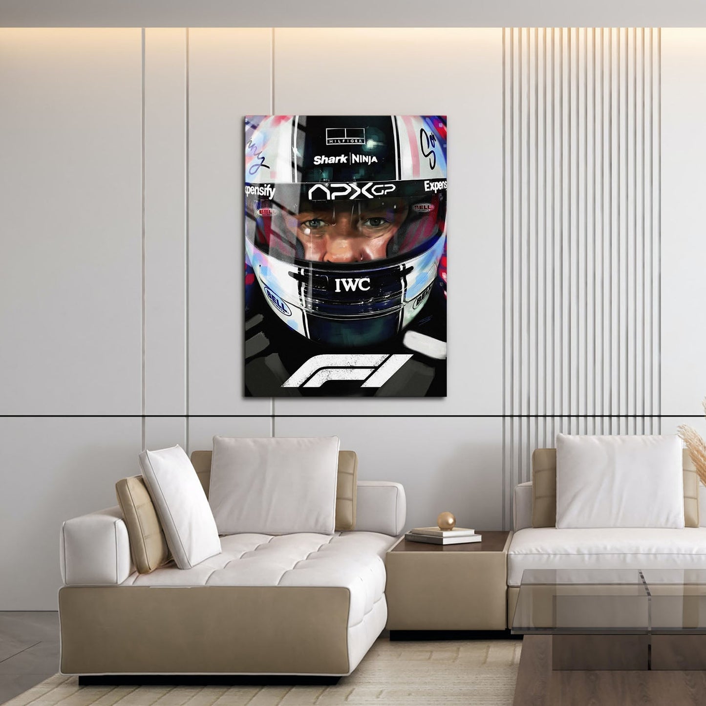Flex Designs Metal Poster F1 Helmet 16 x 24" Home Goods - Movie 2013 Movie Metal Poster