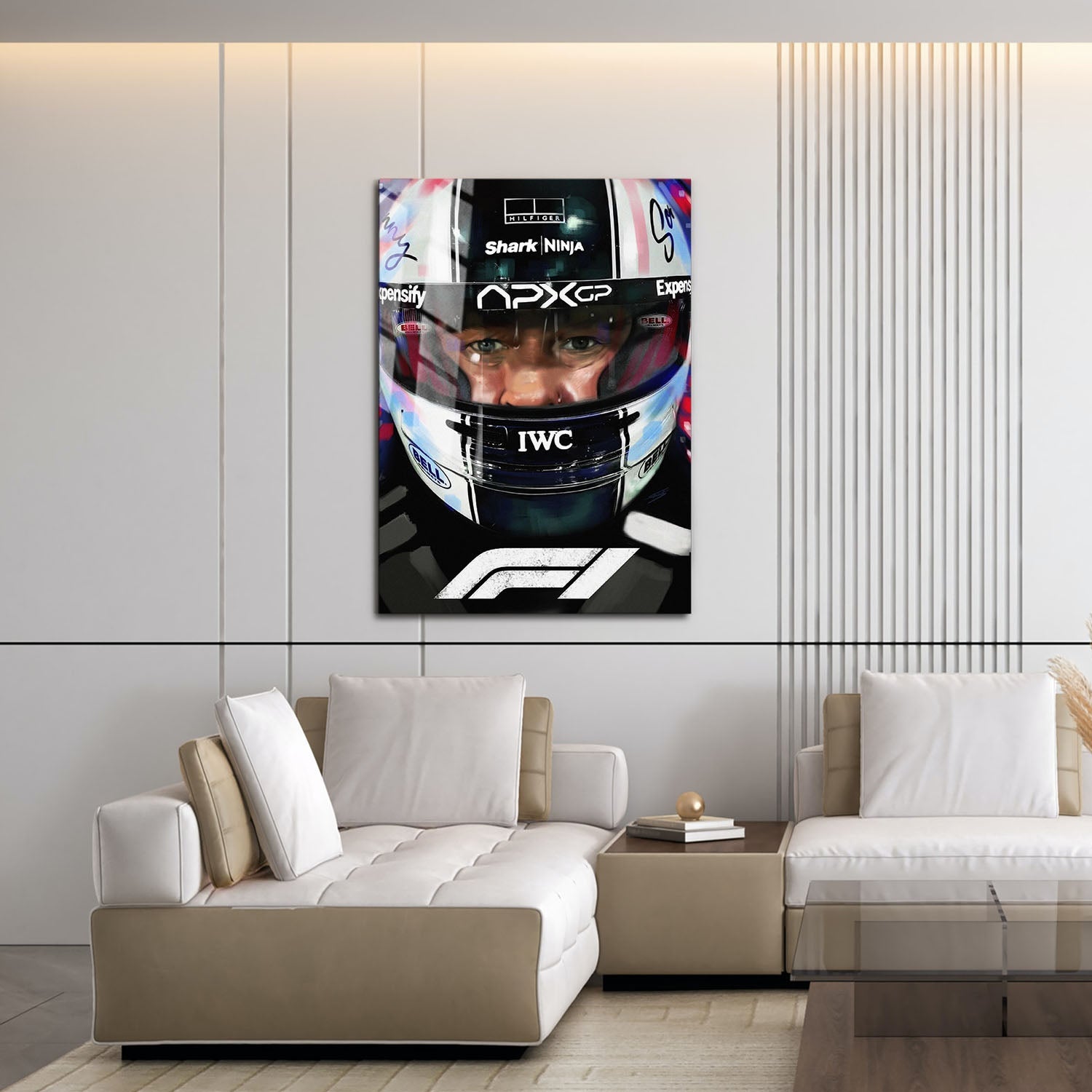 Flex Designs Metal Poster F1 Helmet 16 x 24" Home Goods - Movie 2013 Movie Metal Poster