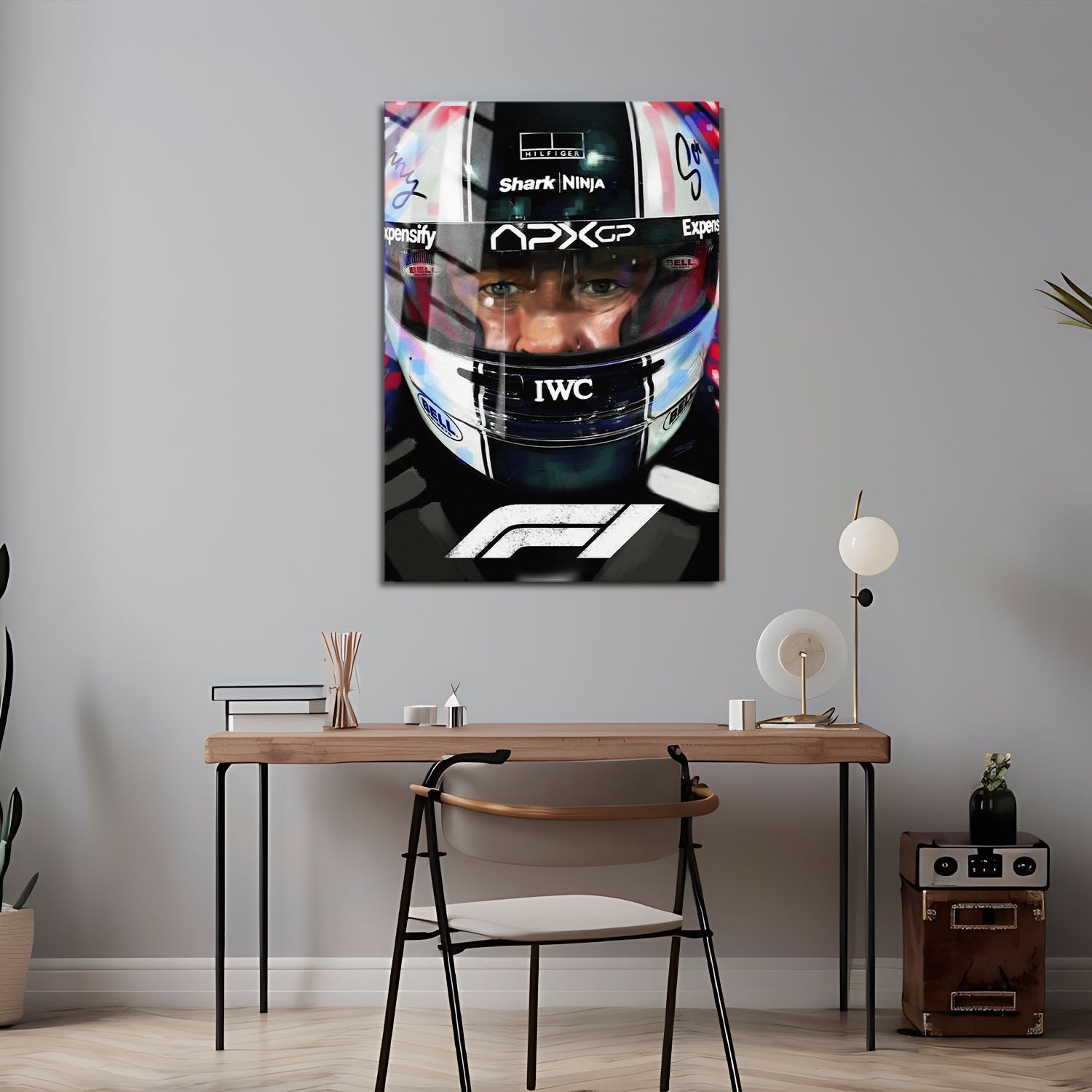 Flex Designs Metal Poster F1 Helmet 24 x 36" Home Goods - Movie 2013 Movie Metal Poster