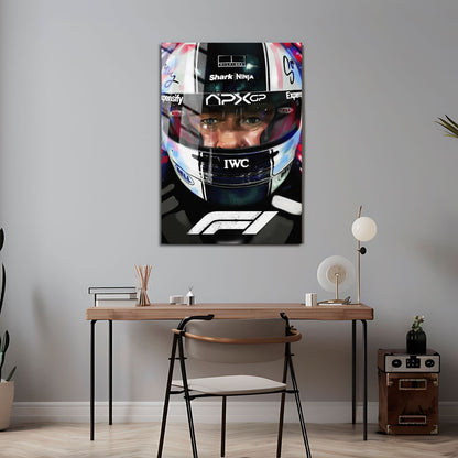 Flex Designs Metal Poster F1 Helmet 24 x 36" Home Goods - Movie 2013 Movie Metal Poster