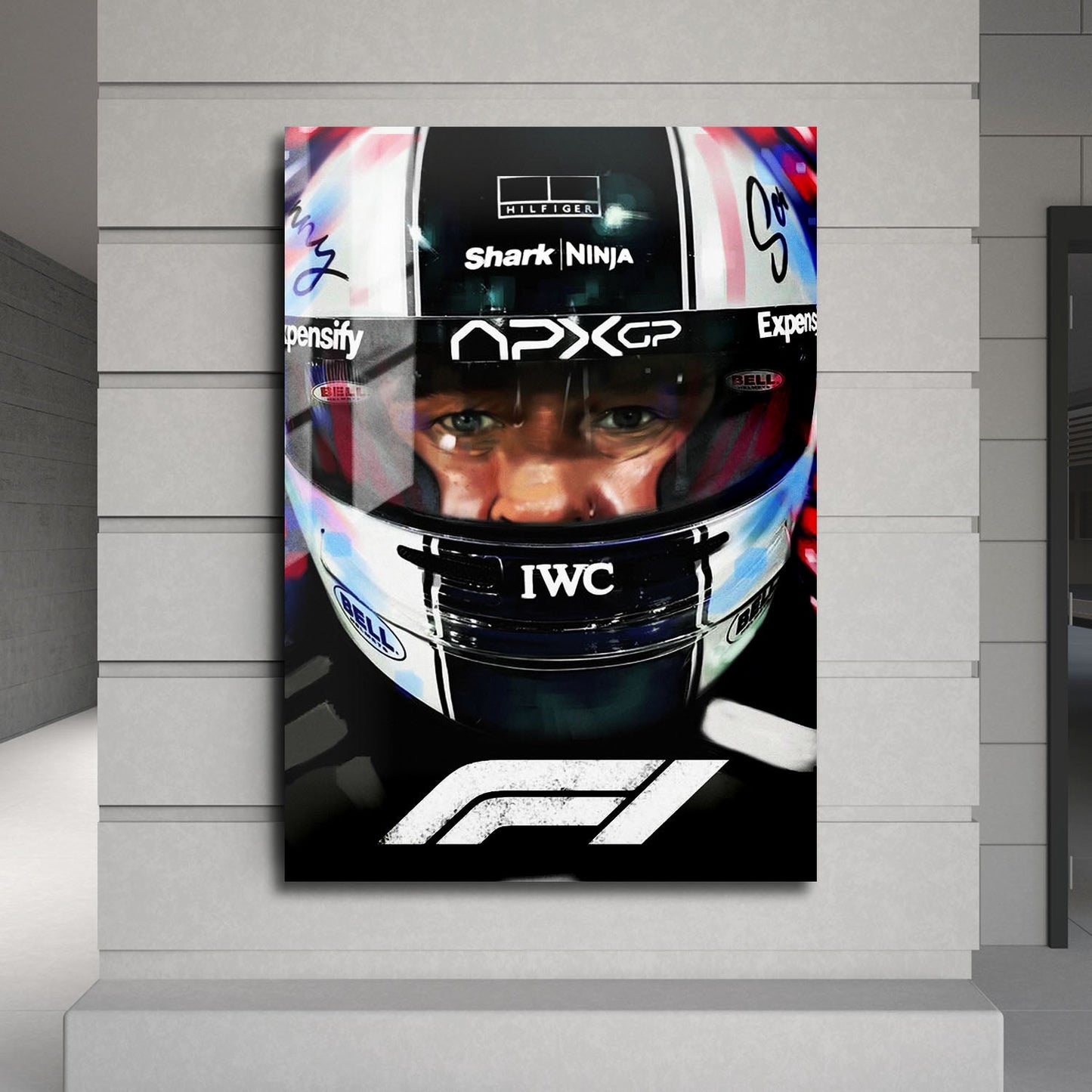 Flex Designs Metal Poster F1 Helmet 24 x 36" Home Goods - Movie 2013 Movie Metal Poster