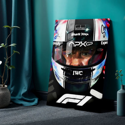 F1 Helmet Movie Metal Poster
