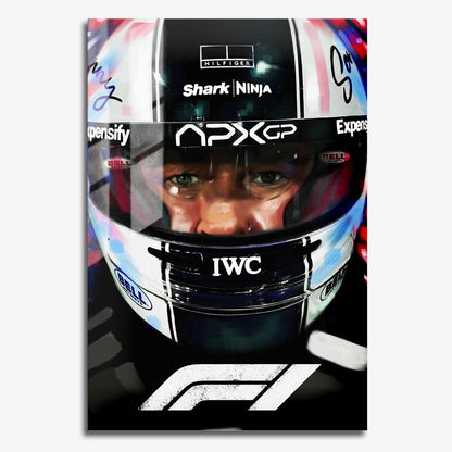 Flex Designs Metal Poster F1 Helmet 11 x 17" Home Goods - Movie 2013 Movie Metal Poster