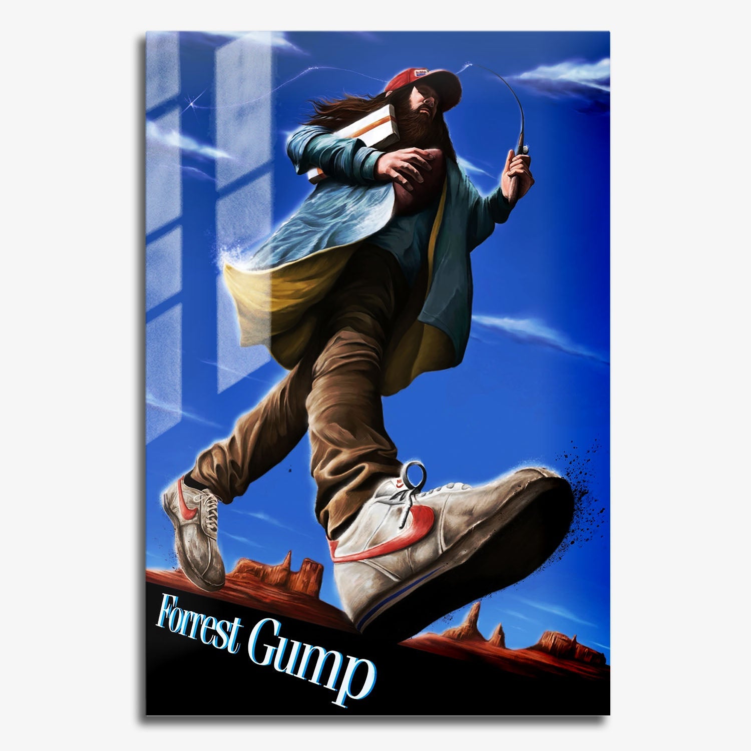 Flex Designs Metal Poster Forrest Gump Sketch 11 x 17" Home Goods - Movie 1994 Movie Metal Poster
