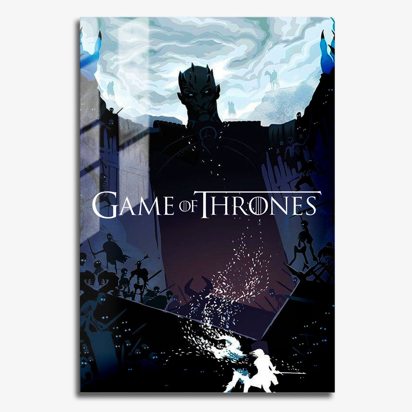 Flex Designs Metal Poster Game of Thrones Night King Sketch 11 x 17" Home Goods - TV Show 2011 TV Show Metal Poster