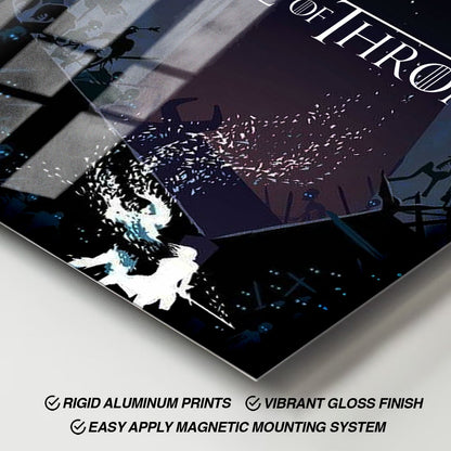 Flex Designs Metal Poster Game of Thrones Night King Sketch 11 x 17" Home Goods - TV Show 2011 TV Show Metal Poster